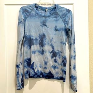 Lulu lemon blue dyed swiftly run long sleeve